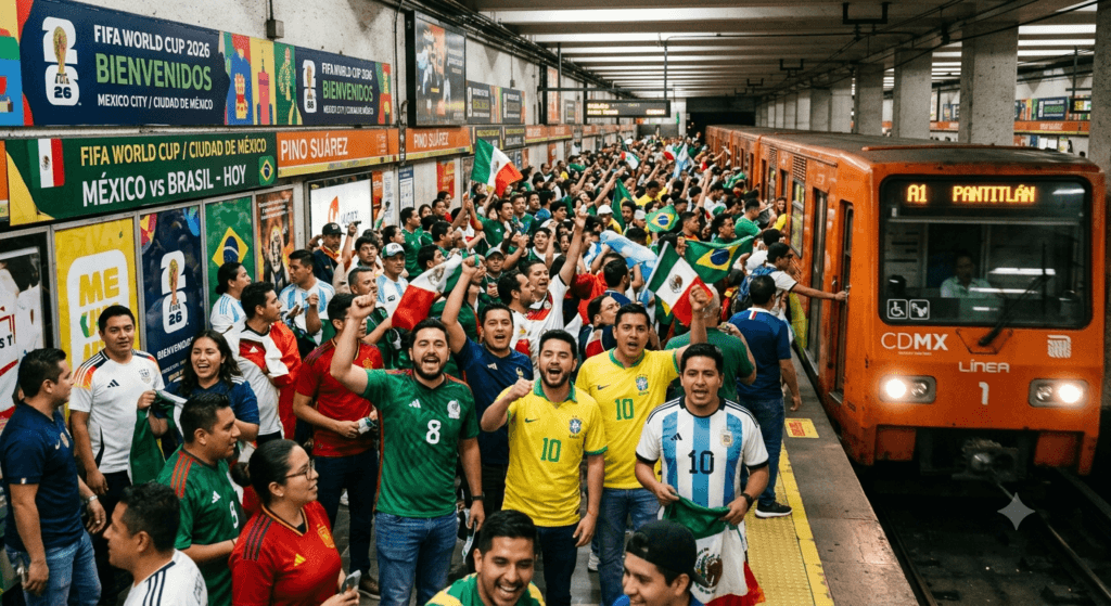metro to Estadio Azteca